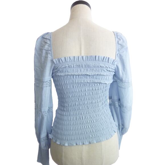 Reformation Clancy Top Blue Size S - Picture 2 of 5